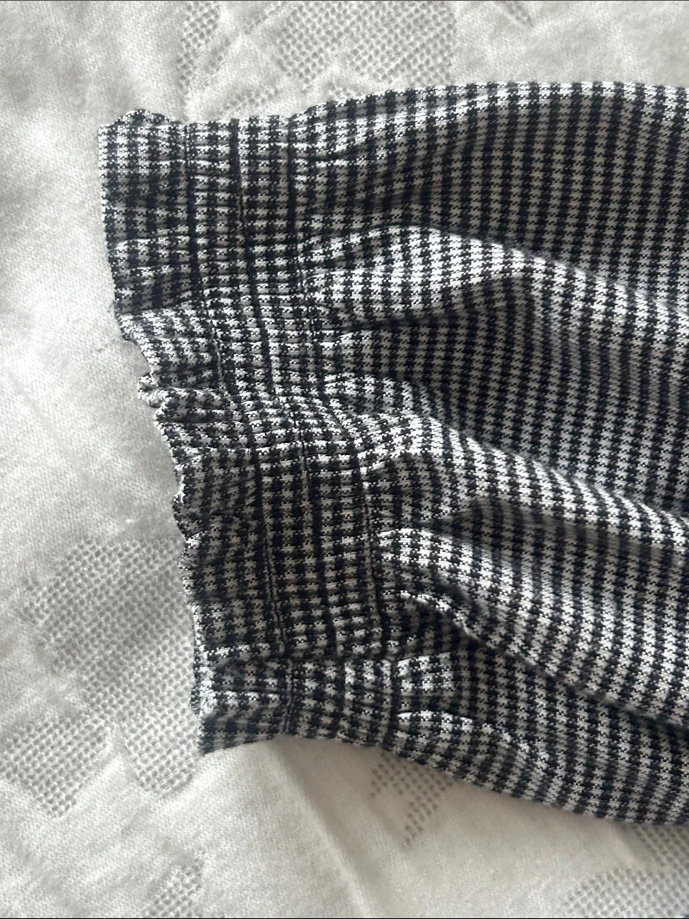 LOFT Black & White Striped Peasant Blouse M